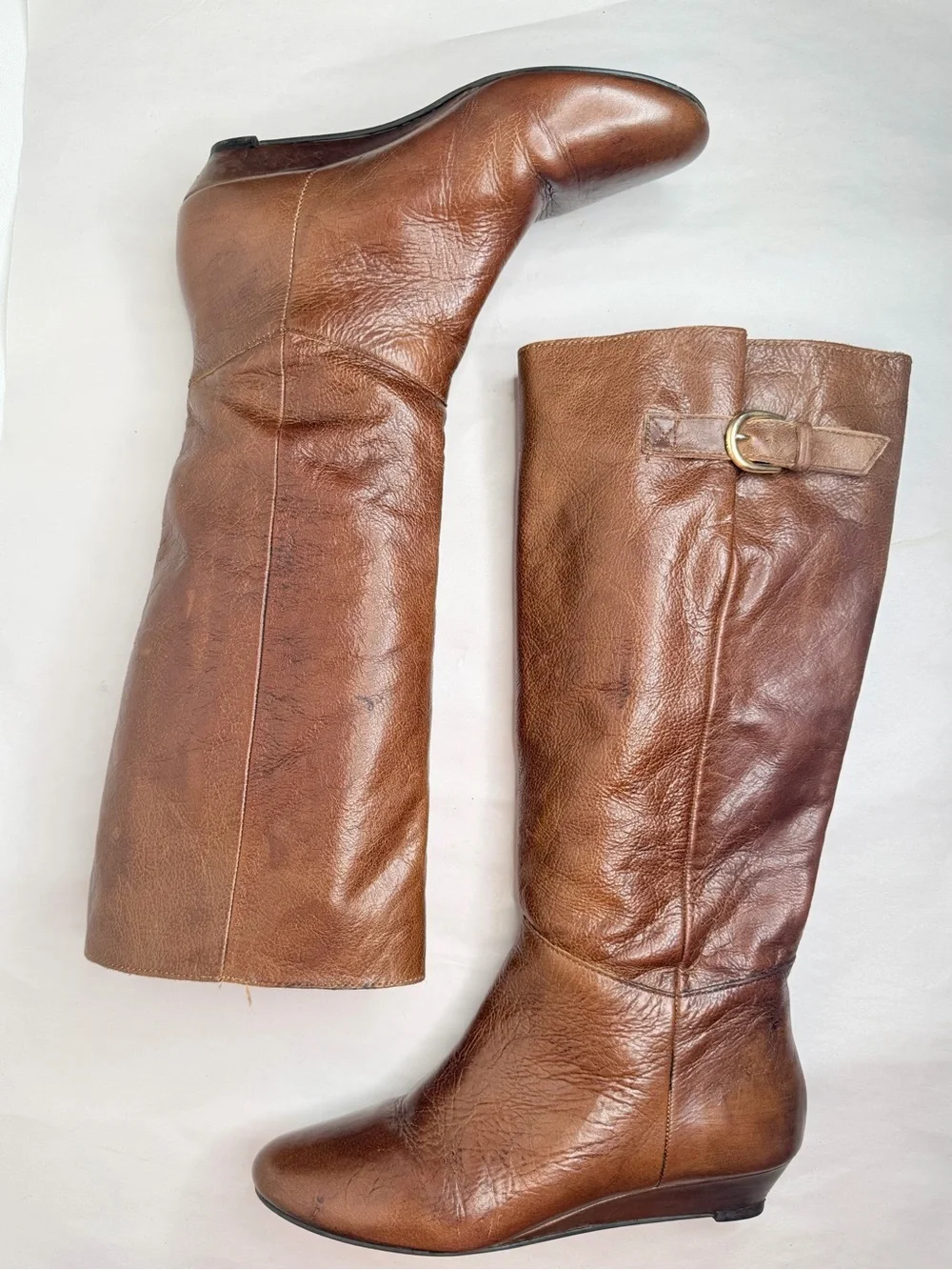 Steve Madden Intyce brown tall wedge boot